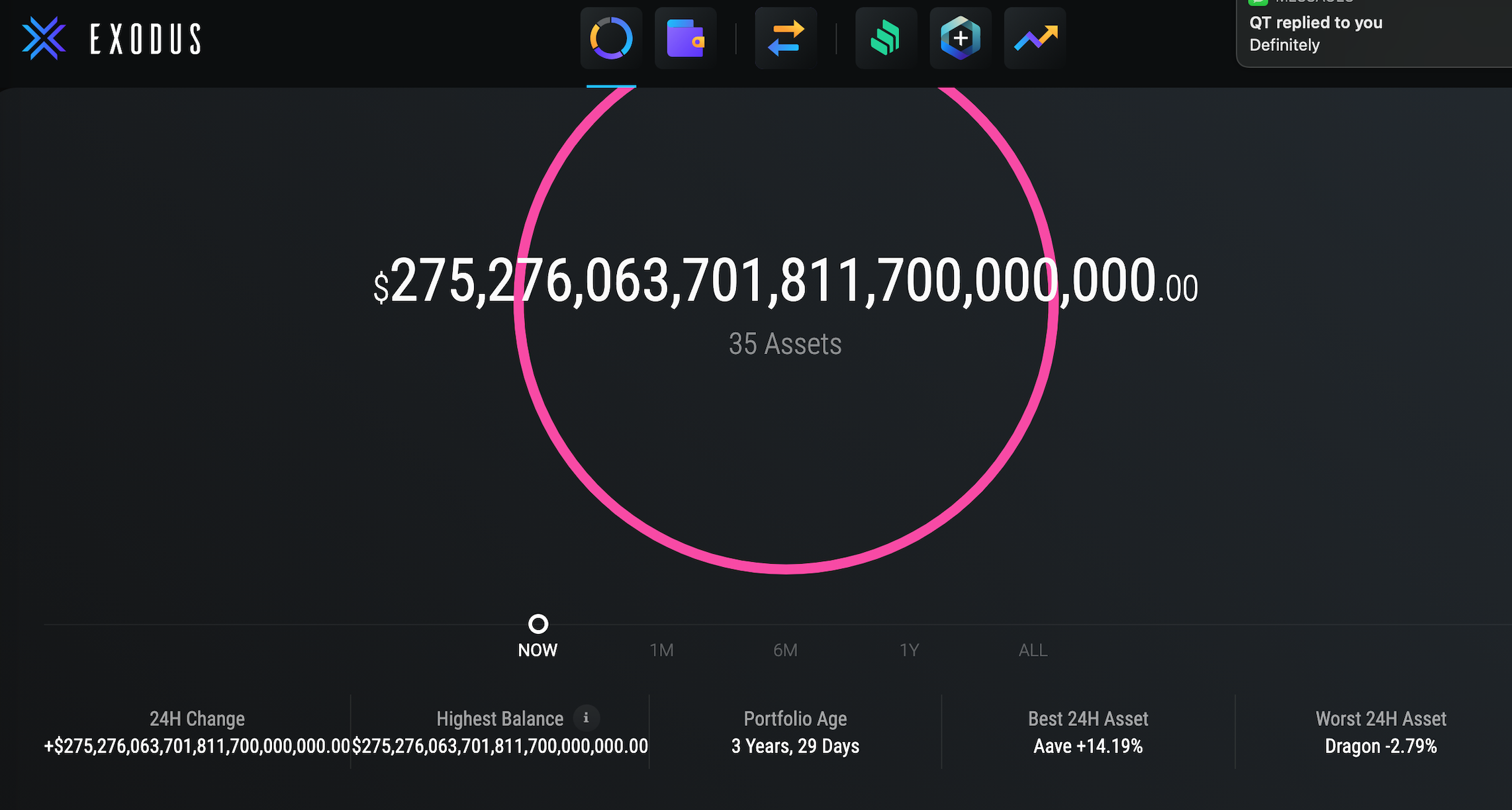 Nice crypto wallet balance!